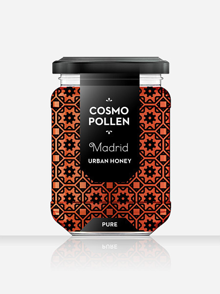 Cosmopollen Urban Honey (Madrid) - Louise Twizell #abstract #white #branding #packaging #label #simple #architecture #honey