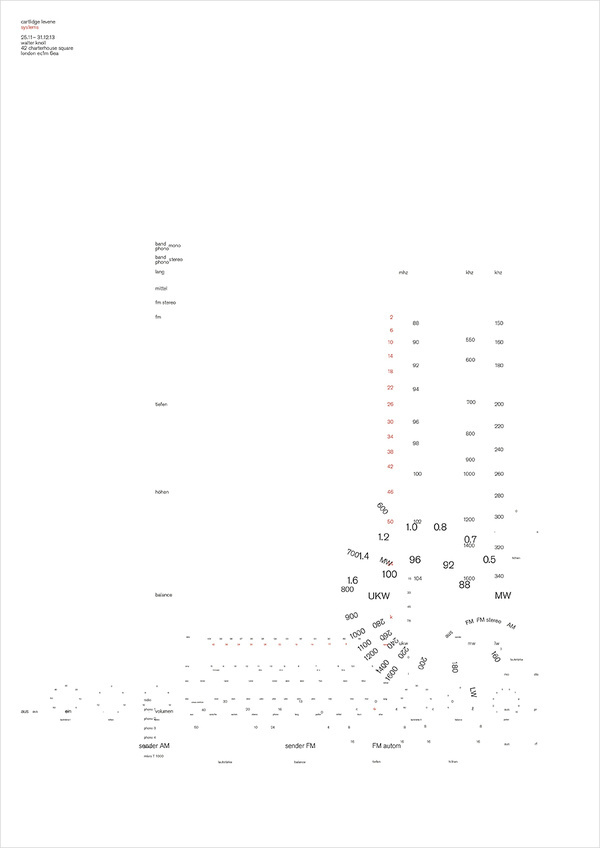 Cartlidge Levene poster for systems #white #arrangement #cartlidge #levene #exhibition #typographic #braun #minimal #systems #overlay #typography