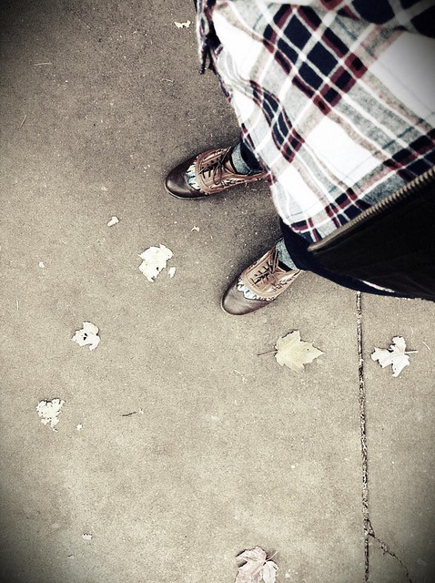 shoes and leaves #down #shoes #feet