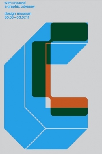 Design Museum Shop: Exhibition Products > Current Exhibitions > Wim Crouwel, A Graphic Odyssey > Wim Crouwel Exhibition Poster #london #print #design #exhibition #spin #crouwel #poster #wim #typography