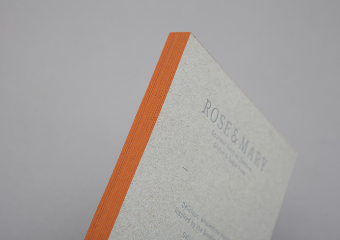 rose & mary branding stationery graphic design cooking cook eat restaurant deluxe luxury minimal print menu business card mindsparkle mag wo