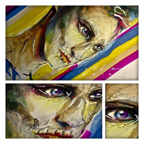 ILUSTRACIONES 2012 on Behance #cmyk #girl #sadik #mexico #guanajuato #color #draw #paint #face #skull #fashion #watercolor #catrina