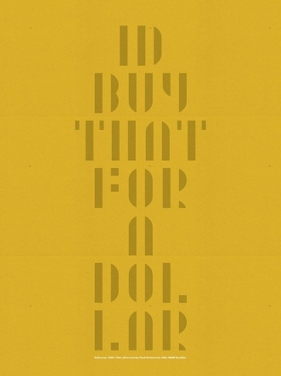 Robocop Poster B. | Flickr - Fotosharing! #design #graphic #poster #typography