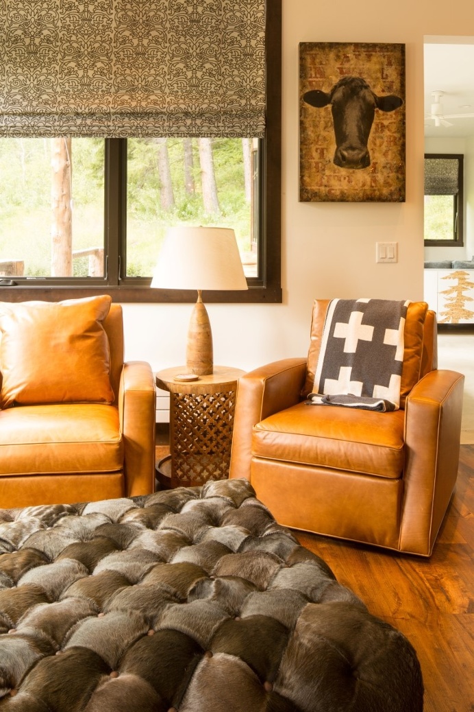 Modern farmhouse in the woods