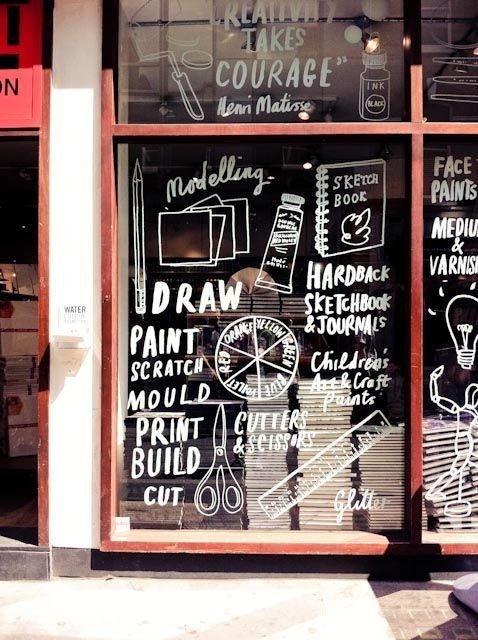 Cass Art shop windows, London #signage #typography