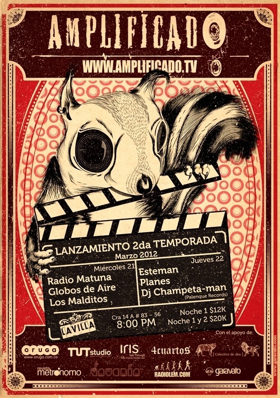 Amplificado / 2da Temporada on the Behance Network #garavato #squierrel #amplificado #illustration #poster #tv