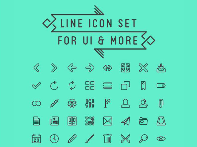 LineIcon : Free Line Icon Set for UI Design