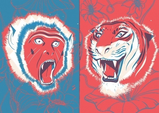 Nobrow 2 – Pietari Posti – Illustrators & Artists Agents – Début Art #illustration #tiger #monkey