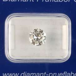 Flawless brilliant: 1,16 carat, Wesselton / White, cut is very good.