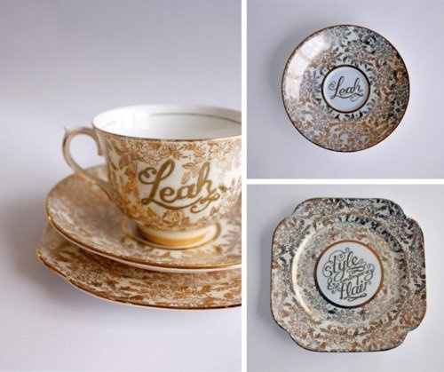 Leah's Teacup #tea #rendered #hand #cup #typography