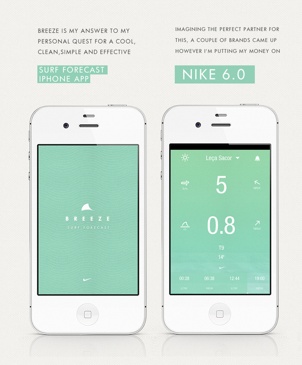BREEZE #wind #weather #surf #forecast #breeze #design #ui #iphone #nike #app #mobile #waves