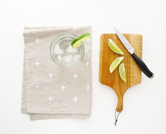 White Plus Tea Towel #towel #tea