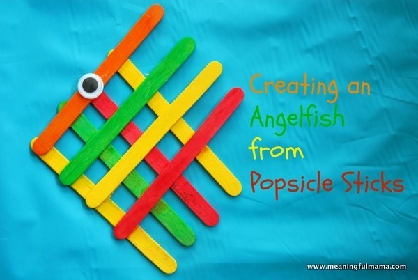 Angel fish popsicle stick craft #diy #fish #sea