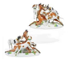Two Groups Hirschhatz. Meissen #Sets #Teasets #Porcelainsets #Antiqueplates #Plates #Wallplates #Figures #Porcelainfigurines #porcelain