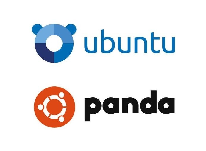 Ubuntu Vs. Panda #panda #logos #ubuntu #branding
