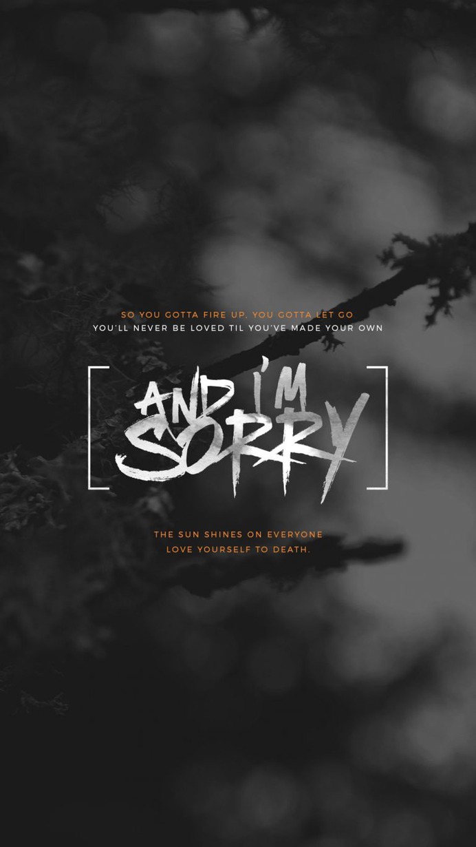 lockscreens no. 26 – gold, I'm so sorry, shots, smoke and mirrors lyrics by imagine dragons.