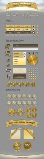 SunshineUI Premium User Interface #user #elements #interface #freebie #switches #web #buttons