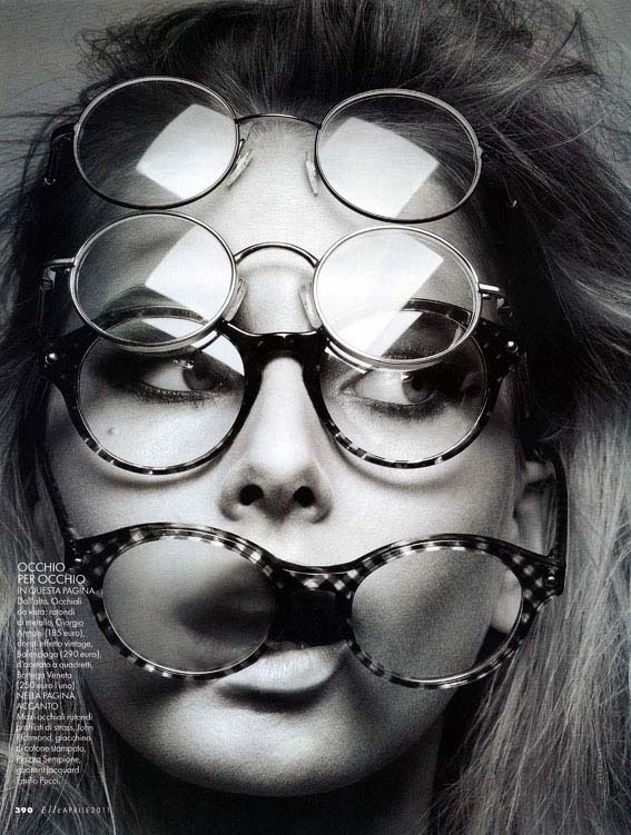 Hana Soukupova for Elle Italia April 2011 by Alexei Hay #sunglasses #alexei hay #hana soukupova #elle italia