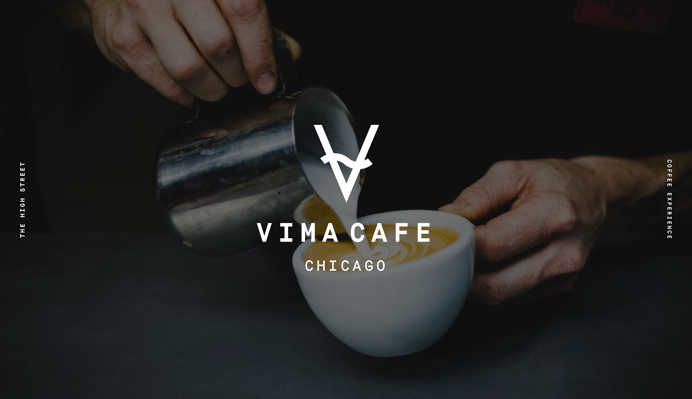 Vima cafe branding logo corporate design london uk england mindsparkle mag cup coffee drink restaurant bar print stationery brand branding