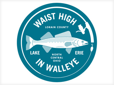 Waist High in Walleye #fishtown #illustration #fish