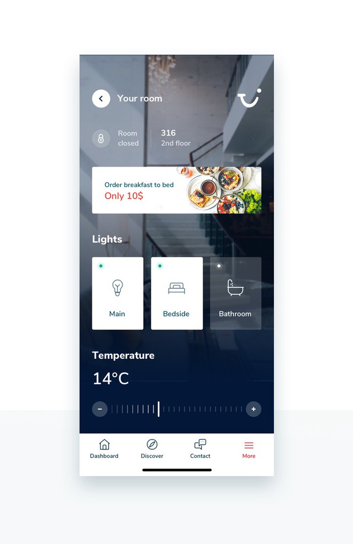 TUI Holiday – Concept App – Smart room