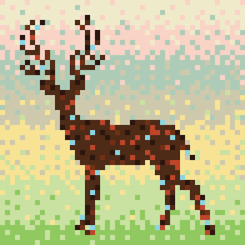 Pixelfy me! Shutterstock rounded up some pixel art over on their blog, perfect look at constructing an image with minimal pixels. Check it o #illlustration #deer #pixel #8bit