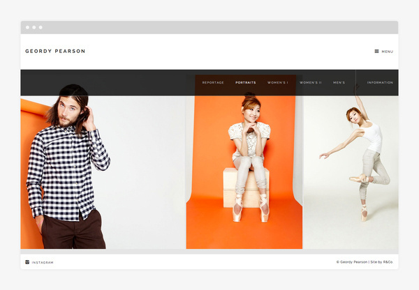 Geordy Pearson by R&Co. http://r-ny.com #responsive #design #clean #website #grid #minimal #web