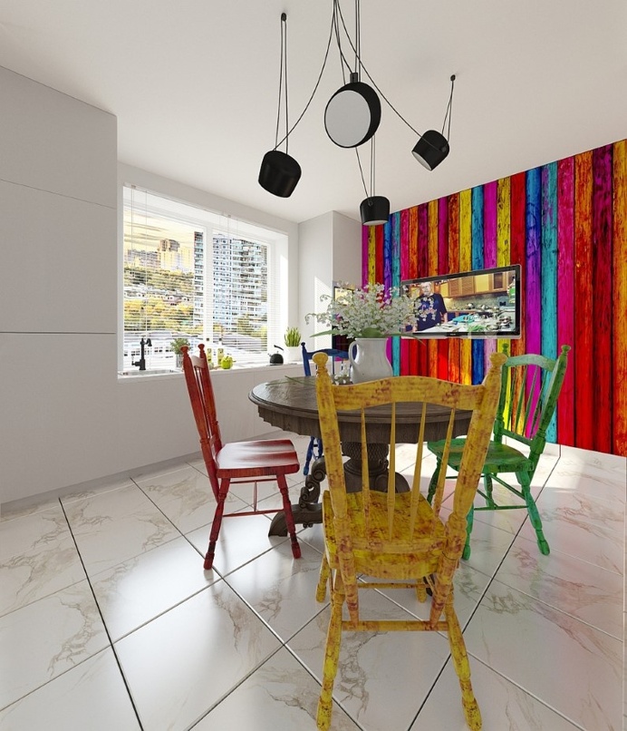 Apartment in Moscow – bright design, freshness and playful colors