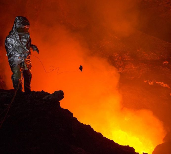 Photographer Ulla Lohmann Lowers Herself Into Active Volcanoes