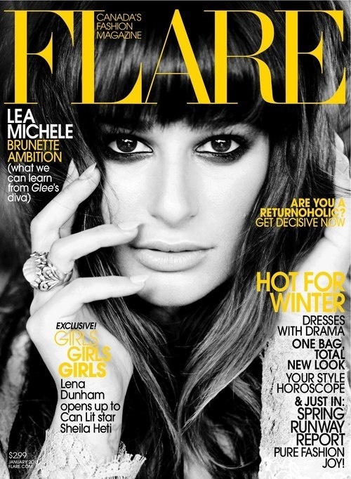 merde petit maitre:Magazine(Flare December 2012,Â Lea Michele by Max Abadian, viaÂ thecysight) #fashion #cover #flare #magazine