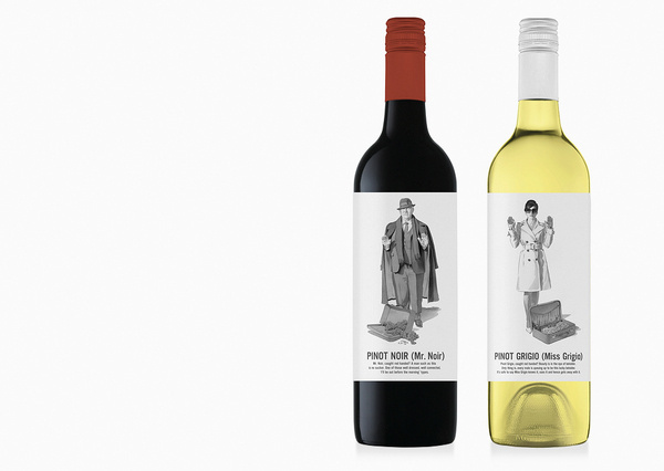 MASH PURVEYORS OF THE FINE ART DIRECTION #packaging #illustration #label #wine