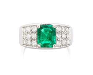 Smaragd-Brillant-Ring