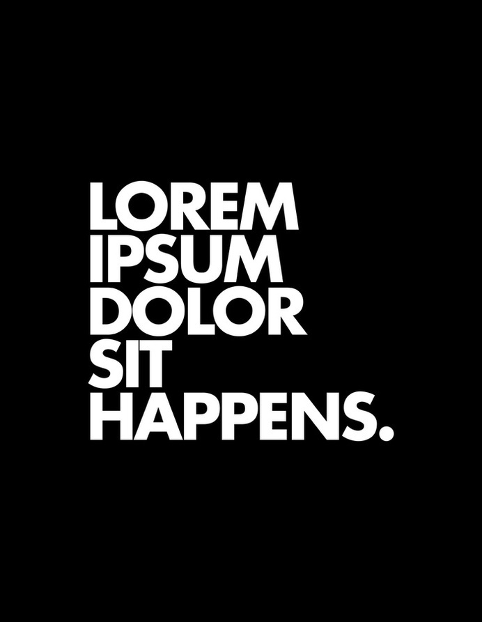 LOREM IPSUM DOLOR SIT HAPPENS Art Print #ipsum #print #poster #lorem #typography