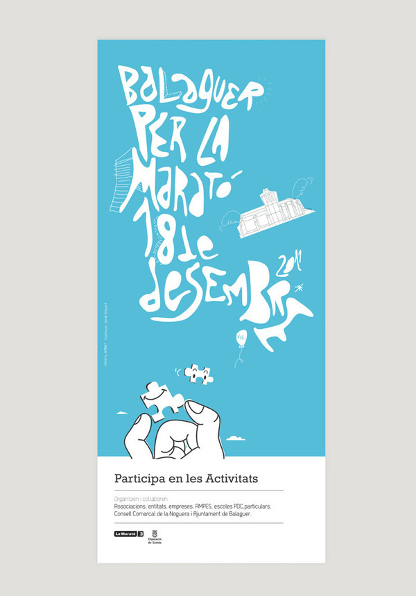 Balaguer per la Maratxc3xb3 #tipografia #diseo #estudi #tipography #de #estudio #ilustration #disseny #grafico #ilustracion