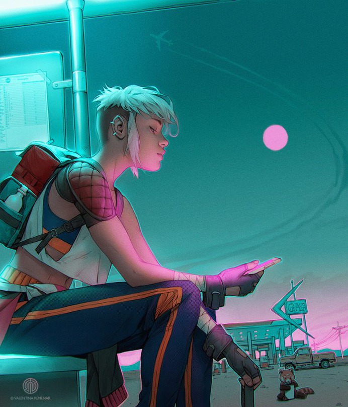 Bus Stop by Valentina-Remenar
