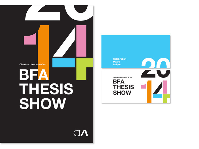 2014 BFA Identity - Nicole #helvetica #swiss #invitation