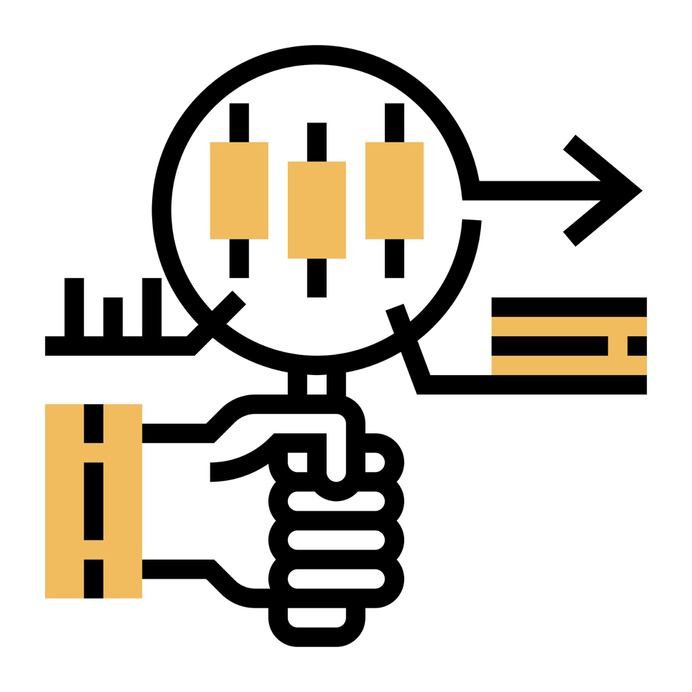 See more icon inspiration related to trend, stock, business and finance, hands and gestures, bar graph, analysis, magnifying glass, hand and chart on Flaticon.