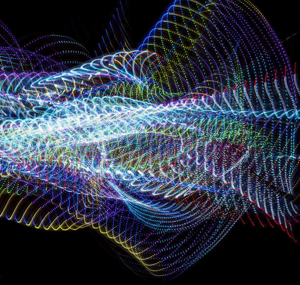 Abstract multi colored light pattern
