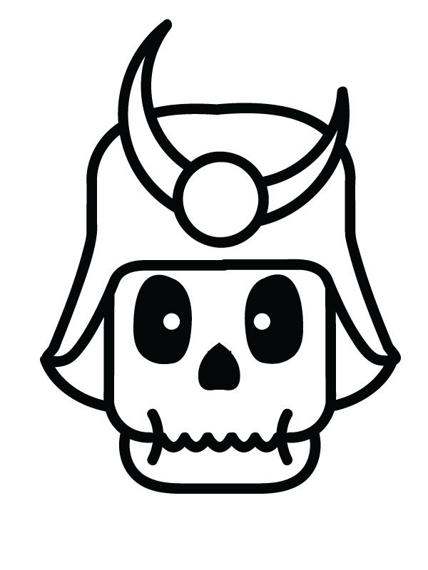 Samurai Skelety #skull #skeleton #character