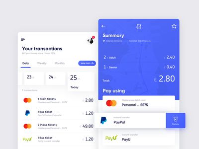 Mobilet – Payments #summary #layout