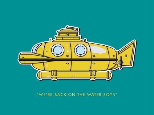Deep Search #legend #wes #yellow #anderson #illustration #futura #aquatic #life
