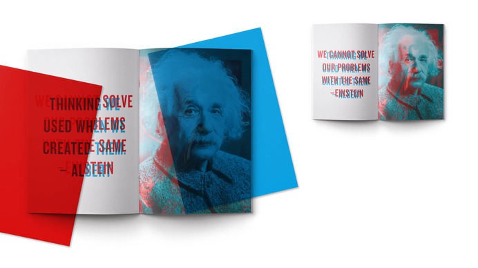Editorial Design, Anaglyph, Typography, Bold, 3D