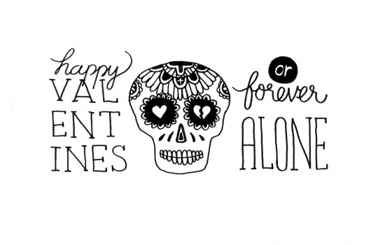 tumblr_m1jsqyn7151rqhy40o1_1280.jpg (1200×793) #valentines #lettering #paper #illustration #drawn #pen #skull #hand #typography