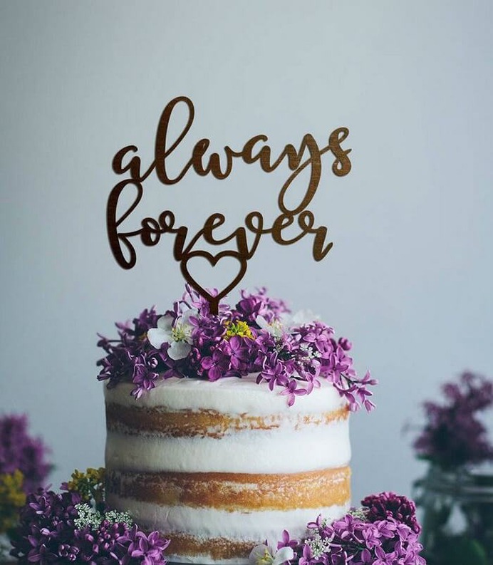 text-wedding-cake-topper