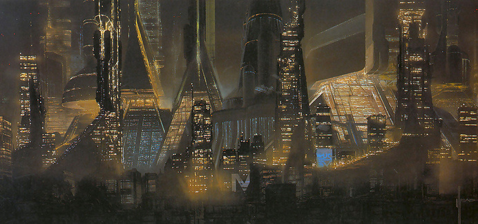 1980 ... Syd Mead- 'Bladerunner' concepts | Flickr - Photo Sharing! #mead #city #blade #night #runner #concept #art #syd