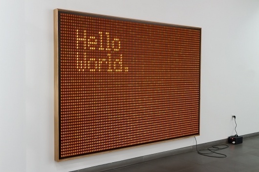 Valentin Ruhry - Untitled (Hello World.) #sculpture #world #ruhry #switches #grid #valentin #hello #matrix