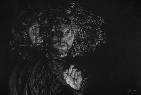 Kevin Yaun #lines #blackwhite #motion #blur #hair #drawing