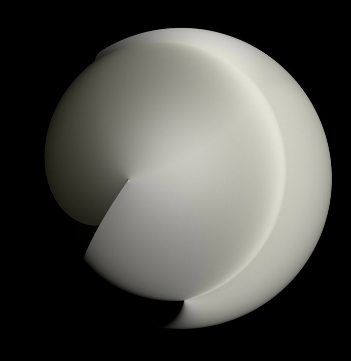 Stylistic soft plastic orb.