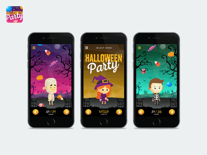 Although the #Halloween has passed, here is a stunning and vibrant mobile #game kit based on the past event with lots of #illustrations.