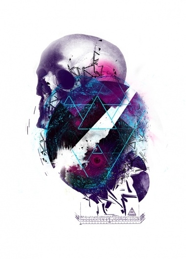 Random Graphic collection on the Behance Network #circle #line #white #couteaux #triangle #purple #blue #skull #mink